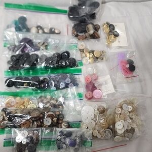 Mixed Sewing Buttons Bundle - Neutral & Black Tones